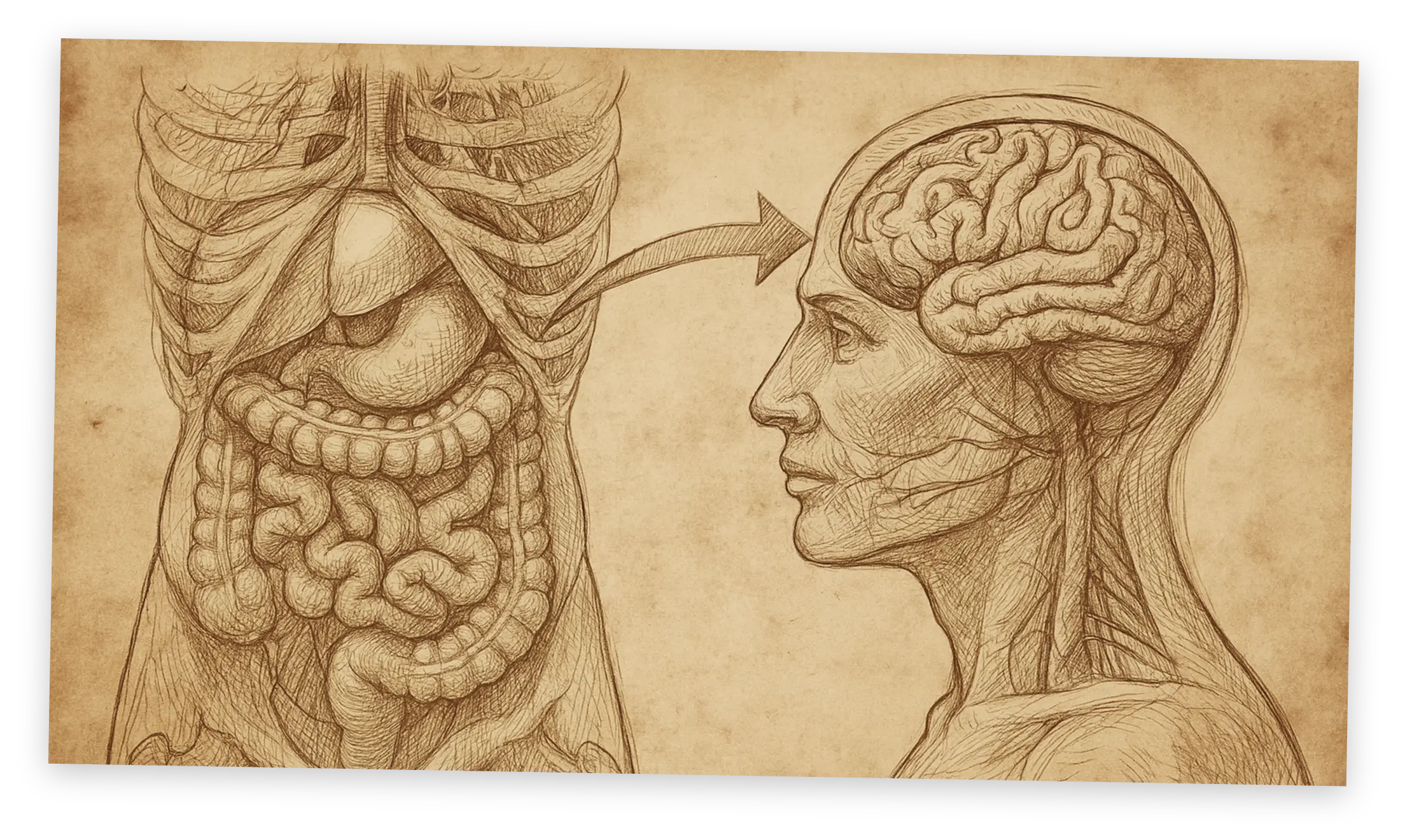 przewód pokarmowy, mózg